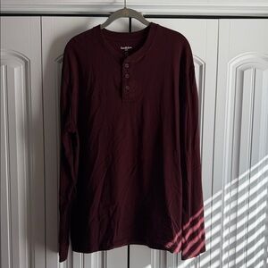 MENS GOODFELLOW & CO LING SLEEVE HENLEY SHIRT